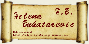 Helena Bukatarević vizit kartica
